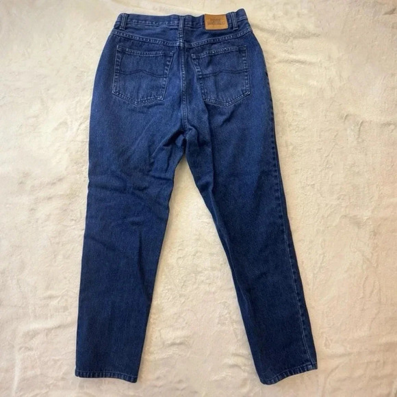 Vintage 80s 90s High Waisted Wide Leg Dark Wash Classic Mom Jeans by Fore Warned - Picture 2 of 8